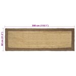 vidaXL Tapis de surface Gris 80 x 300 cm Jute