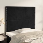 vidaXL Têtes de lit 2 Pièces Noir 100x5x78/88 cm Velours