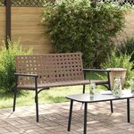 vidaXL Banc de jardin noir 113x79x75 cm en poly rotin