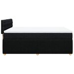 vidaXL Sommier à lattes de lit avec matelas Noir 140x190 cm Tissu