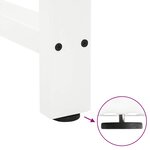 vidaXL Pieds de table à manger Blanc 2 pièces 100 x (72-73) cm Acier