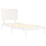 vidaXL Cadre de lit sans matelas blanc 90x200 cm bois de pin massif
