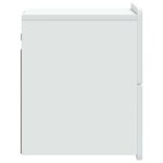 vidaXL Cabinet de chevet mural avec tiroir Blanc 33 x 34 5 x 43 cm