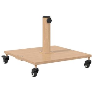 vidaXL Pied de parasol 26.75 kg Bois Clair Carré Réglable