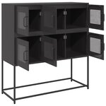 vidaXL Buffet noir 100 5x39x107 cm acier laminé à froid