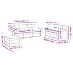 vidaXL Ensemble de canapés 3 Pièces avec coussins Taupe Tissu microfibre