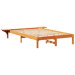 vidaXL Cadre de lit Brun cire 140 x 190 cm Pin massif