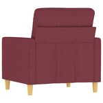 vidaXL Fauteuil Rouge bordeaux 60 cm Tissu