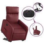 vidaXL Fauteuil inclinable Rouge bordeaux Similicuir