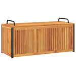 vidaXL Boîte à coussins d'extérieur bois d'acacia solide et acier