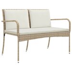 vidaXL Ensemble de jardin avec coussin acier
