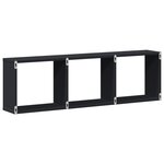 vidaXL Armoire murale 100x16x30 cm noir bois d'ingénierie