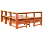 vidaXL Lit bibliothèque sans matelas cire marron 160x200 cm pin massif