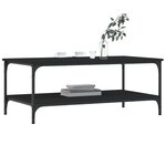 vidaXL Table basse noir 100x55x40 cm bois d'ingénierie