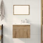 vidaXL Ensemble de meubles salle de bain 2 Pièces bois d'ingénierie