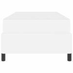 vidaXL Cadre de lit avec matelas Blanc 90 x 200 cm tissu