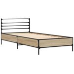 vidaXL Cadre de lit sans matelas chêne sonoma 75x190 cm