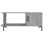 vidaXL Table basse sonoma gris 90x50x40 cm bois d'ingénierie