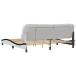 vidaXL Cadre de lit avec LED sans matelas Hvar blanc et noir 200x200 cm