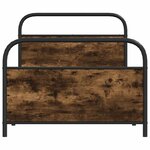 vidaXL Cadre de lit sans matelas 90x190cm chêne fumé bois d'ingénierie