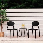 Lot 4 chaises de jardin camping noir