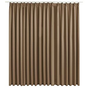 vidaXL Rideau occultant avec crochets Taupe 290x245 cm