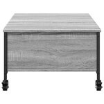 vidaXL Table basse avec roulettes sonoma gris bois d'ingénierie