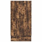 vidaXL Cadre de lit avec rangement Chêne fumé 236.5 x 120 x 31.5 cm