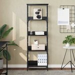 vidaXL Étagère Chêne noir 50 x 33 x 153 cm Bois d'ingénierie