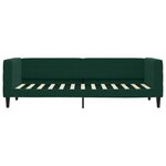 vidaXL Lit de jour avec gigogne sans matelas vert foncé 80x200 cm