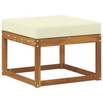 vidaXL Pouf d'Extérieur Bois d'Acacia Massif Naturel