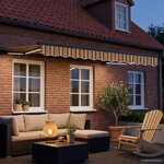 vidaXL Auvent rétractable électrique Jaune  Gris  Anthracite 3 x 2 5 m