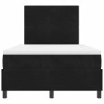 vidaXL Lit à ressorts avec matelas Noir 120 x 200 cm Velours
