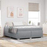 vidaXL Cadre de lit Gris clair 180 x 200 cm tissu