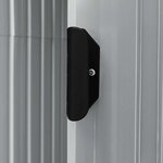 vidaXL Abri de jardin avec étagère Gris 205x130x183 cm Fer