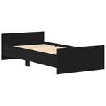 vidaXL Cadre de lit sans matelas chêne noir 90x200cm bois d'ingénierie