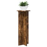 vidaXL Support de Plante 2 pièces Chêne fumé Ø40 x 100 cm