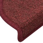 vidaXL Tapis de marches d'escalier 15 Pièces Rouge 56x17x3 cm
