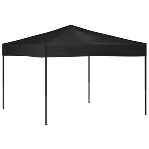 vidaXL Tente de réception pliable Noir 3x3 m