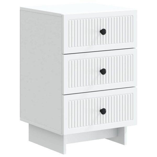 vidaXL Cabinet de chevet Blanc 43 x 41 x 66 5 cm Bois d'ingénierie