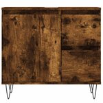 vidaXL Armoire de bain chêne fumé 65x33x60 cm bois d'ingénierie