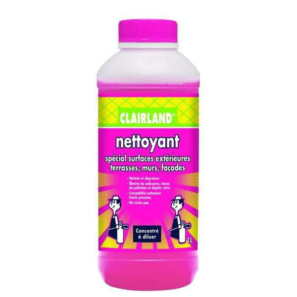 CLAIRLAND Nettoyant spécial surfaces extérieures Terrasses, murs et façades - Concentré 1L
