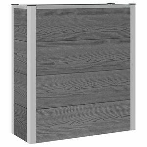 vidaXL Jardinière surélevée Gris 75 x 30 x 82 cm WPC et Aluminium