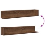 vidaXL Étagères murales 2 Pièces chêne marron 100x16 5x16 5 cm