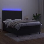 vidaXL Sommier à lattes de lit et matelas LED Noir 140x190 cm Velours