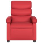 vidaXL Fauteuil de massage inclinable électrique rouge similicuir