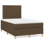 vidaXL Sommier à lattes de lit matelas et LED marron foncé 120x190 cm