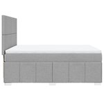 vidaXL Sommier à lattes de lit avec matelas Gris clair 160x200cm Tissu