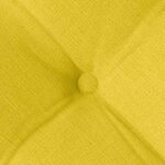 vidaXL Coussins de siège 2 Pièces Jaune clair 40 x 40 x 6 cm tissu