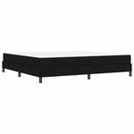 vidaXL Lit à ressorts avec matelas Noir 200 x 200 cm tissu